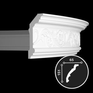 Карниз гибкий с рисунком цветы 1.50.163F, Европласт